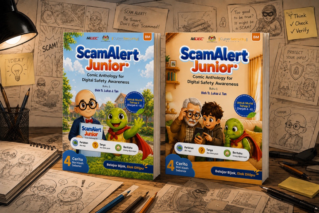 ScamAlert Junior Buku 1 & 2 covers